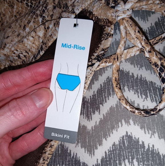 NWOT Snake Skin Time And Tru Bikini Bottoms XL - Picture 2 of 6